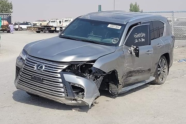 Photos : This Barely Driven Accidented 2023 Lexus LX 600 Just Sold Off At Dubai Auction - autojosh
