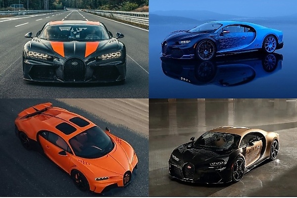 Today's Photos : Some Of The Finest Bugatti Chiron Family Lineups - autojosh