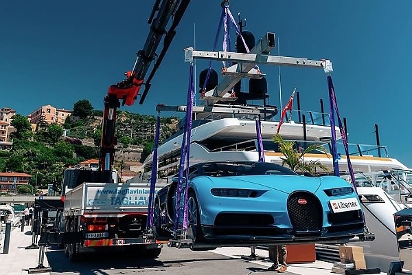 $3 Million Bugatti Chiron Arrived For F1 Monaco Onboard $25 Million “Seven Sins” Superyacht - autojosh 