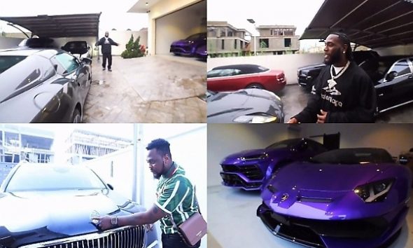 Burna Boy Takes ‘Egungun Of Lagos’ On A Tour Of His Car Collection, Featuring Rolls-Royces, Lamborghinis, Maybachs - autojosh