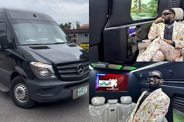 D’banj Chauffeured In Custom Mercedes-Benz Sprinter With Giant Smart TV For His Visit To TVC News - autojosh