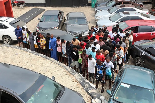 EFCC Arrests 64 Suspected Internet Fraudsters In Osun, Recovers 18 Exotic Cars, 5 Motorcycles - autojosh 