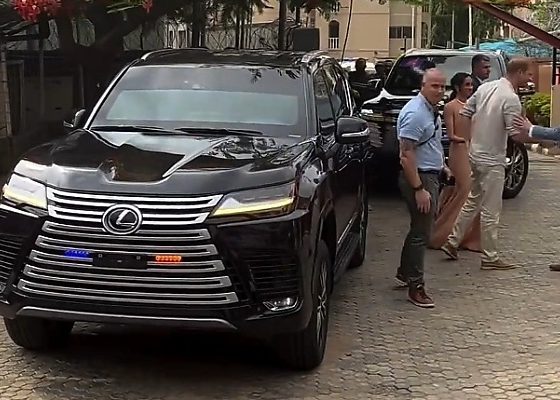 Prince Harry And Meghan Markle Rides In Armored Lexus LX 600 During Private Visit To Nigeria - autojosh