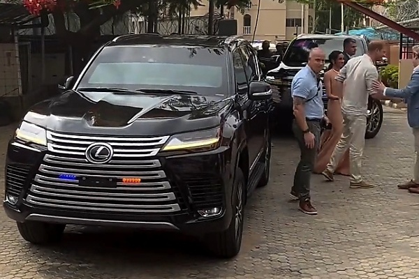 Prince Harry And Meghan Markle Rides In Armored Lexus LX 600 During Private Visit To Nigeria - autojosh