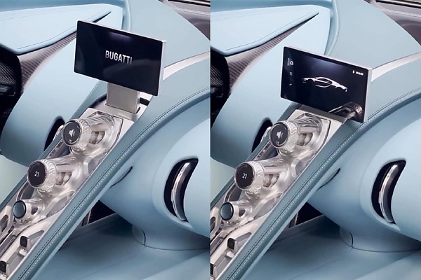 Watch Bugatti Tourbillon's Hidden Digital Touchscreen Emerge From The Center Console In 5 Seconds - autojosh 