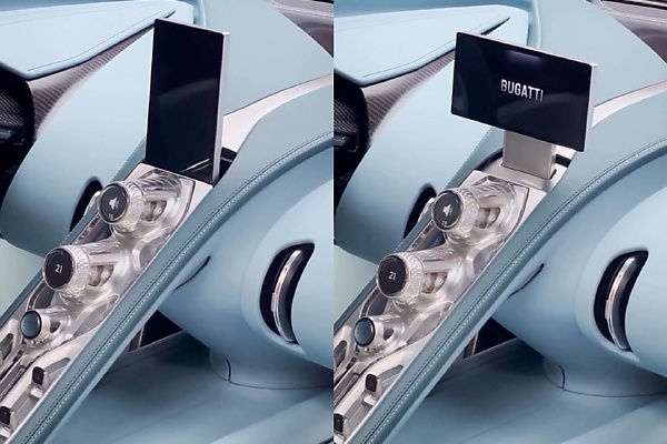 Watch Bugatti Tourbillon's Hidden Digital Touchscreen Emerge From The Center Console In 5 Seconds - autojosh 