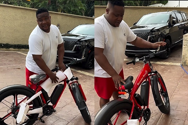 Cubana Chief Priest Want To Loose Weight, Buys Mercedes-Benz ML 500 Fat Tyre Bicycle Worth N1.4 Million - autojosh 