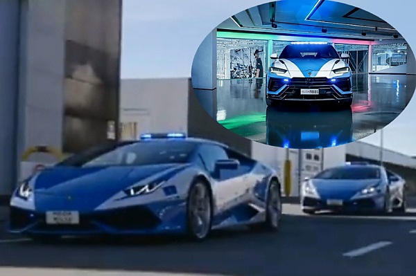 Italian Police Shows Off Its Lamborghini Cars Used For Urgent Medical Transport Of Kidney - autojosh