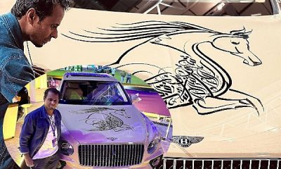 Calligraffiti Artist Performs Live Painting On A $265,000 Bentley Bentayga Speed Ultra-luxury SUV - autojosh