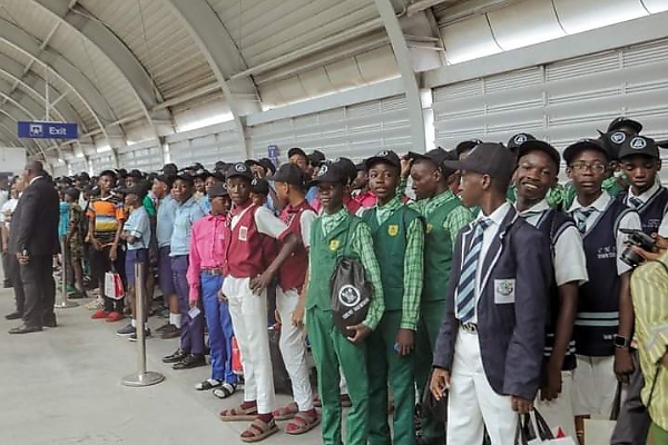 Lagos First Lady Took 230 Boys On Industrial Tour, Rode In Blue Line Train From Marina To Alaba Station - autojosh 
