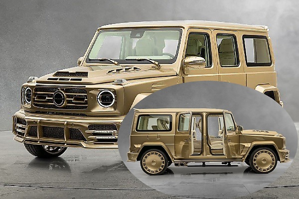 Photos : All-new Mansory P900 EWB Gold Edition Is A Stretched G-Class With Suicide Doors - autojosh