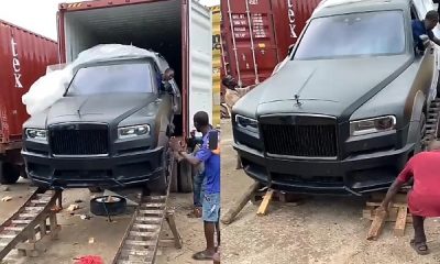 Watch As Driver Carefully Unloads N700m Rolls-Royce Cullinan From A Containerized Car-carrier - autojosh