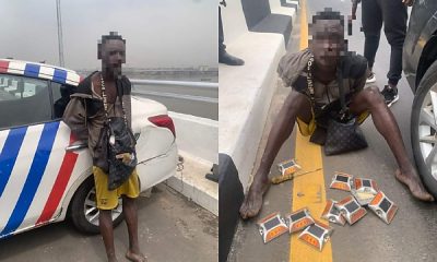 RRS Arrest 18 Year Old While Stealing Newly Installed Road Light Indicators On 3rd Mainland Bridge - autojosh