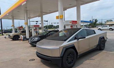 Today's Photos : Tesla Cybertruck Turned Heads At A Petrol Station Line... But Owner Is There To Buy Fuel In Kegs - autojosh