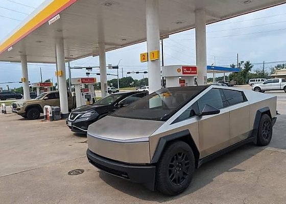 Today's Photos : Tesla Cybertruck Turned Heads At A Petrol Station Line... But Owner Is There To Buy Fuel In Kegs - autojosh