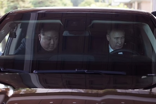 Vladimir Putin Arrives North Korea, Takes Host Kim Jong Un For A Spin In Russian-made Aurus Senat Limo - autojosh 