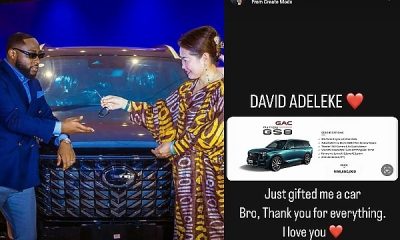 Moment Davido Gifted Ubi Franklin ₦68M GAC GS8 He Received From CIG Motors As Brand Ambassador - autojosh