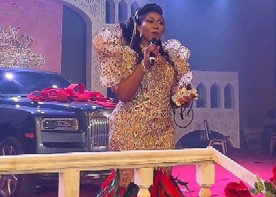 Interior Designer 'Eva Ogbebor' Gift Herself Rolls-Royce Cullinan, Displays It On Stage During Birthday Bash - autojosh