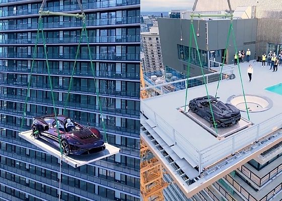 Watch : Roofless, Windscreen-less $1.7M McLaren Elva Lifted To 47th Floor Of A Penthouse In Seattle - autojosh