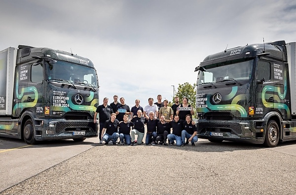 Two Mercedes eActros 600 Trucks Returns To Germany After Completing A Tour Across 22 Countries - autojosh 