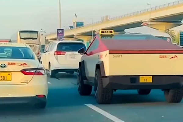 Today's Photos : Tesla Cybertruck Taxi Spotted In Dubai - autojosh