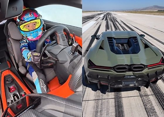 Watch 5 Year Old Kid Expertly Drive His Dad's Lamborghini Revuelto To A Record Speed Of 194-mph - autojosh