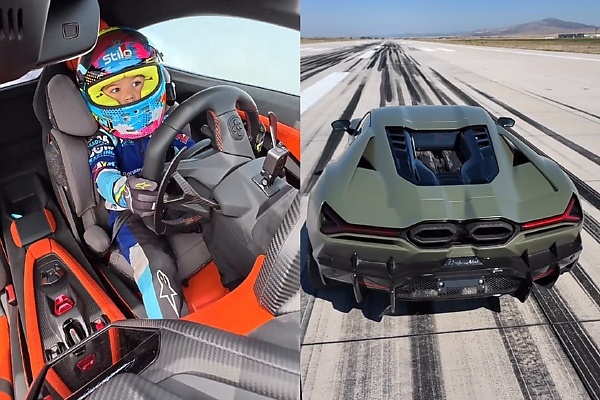 Watch 5 Year Old Kid Expertly Drive His Dad's Lamborghini Revuelto To A Record Speed Of 194-mph - autojosh