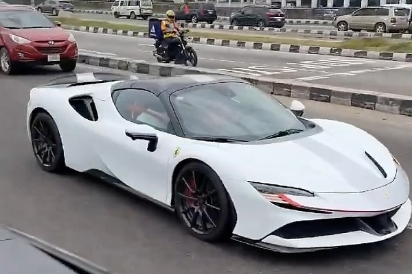 N1.4 Billion Ferrari SF90 Sports Car Spotted Cruising In Lagos - autojosh