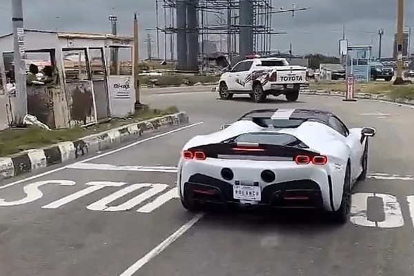 N1.4 Billion Ferrari SF90 Sports Car Spotted Cruising In Lagos - autojosh 