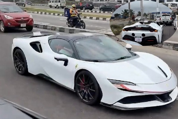 N1.4 Billion Ferrari SF90 Sports Car Spotted Cruising In Lagos - autojosh