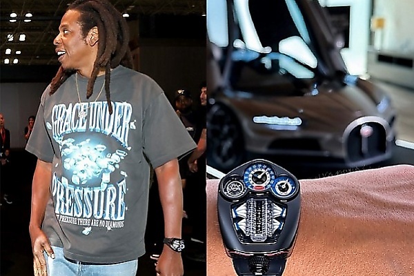 Jay-Z Shows Off His New $340k Bugatti Tourbillon Wristwatch, Rapper Is First To Own Timepiece Inspired By Hypercar - autojosh