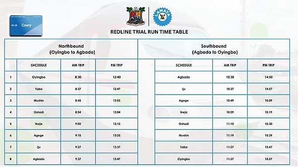 Trial Runs : Lagos Red Line Begins Partial, Free Passenger Operations On Wednesday 28th August - autojosh 