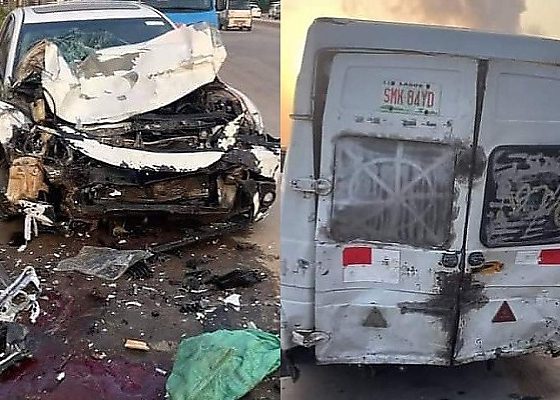 LASTMA Arrest Drunk Toyota Camry Driver After Hitting Pedestrians, Crashing Into A Bus - autojosh