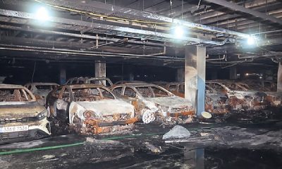 140 Vehicles Damage After Electric Mercedes EQE Burst Into Flames At An Underground Parking Lot - autojosh