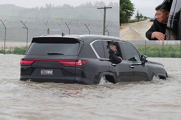 North Korea Kim Jong-un Travels Through Floodwaters In Lexus LX 600 SUV To Supervise Evacuation - autojosh