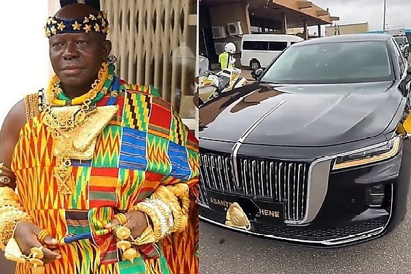 Watch : King Of Ashanti Kingdom In Ghana Travels In Rare Chinese-made Hongqi H9+ Luxury Limo - autojosh