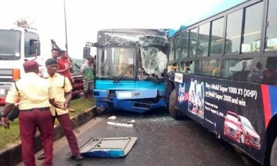 Several Passengers Injured After Two BRT Buses Collided In Lagos - autojosh