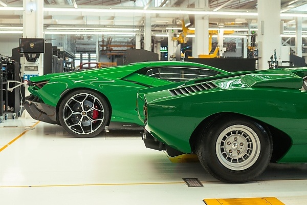 Lamborghini Marks 50 Years Since Production Of First Countach, First Ever Car Poses With New Revuelto - autojosh 