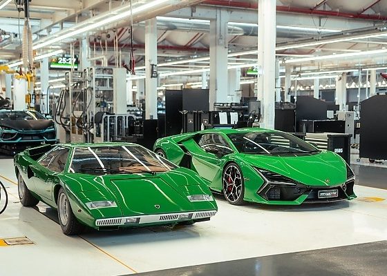 Lamborghini Marks 50 Years Since Production Of First Countach, First Ever Car Poses With New Revuelto - autojosh