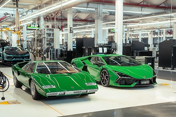 Lamborghini Marks 50 Years Since Production Of First Countach, First Ever Car Poses With New Revuelto - autojosh