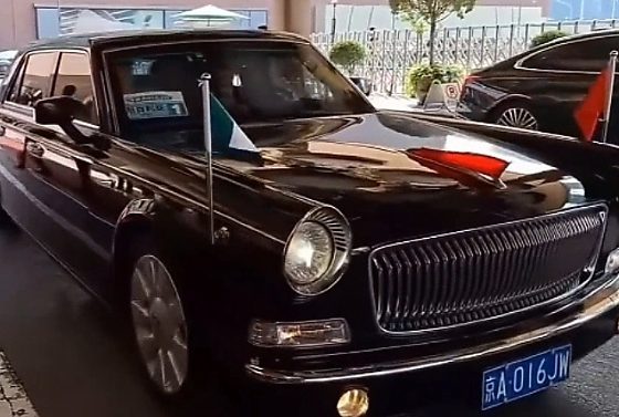 President Tinubu Arrives China, Chauffeured In Retro-style Hongqi L5 Limousine - autojosh