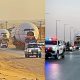 Dozens Of Saudi Police Cars Escort Trucks Carrying Three Retired Aircrafts From Jeddah To Riyadh - autojosh