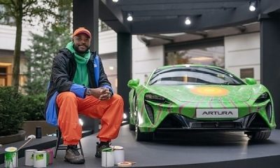 British-Nigerian Artist, Yinka Ilori, Hand-Paints McLaren, Supercar's Bonnet Will Be Sold For Charity - autojosh