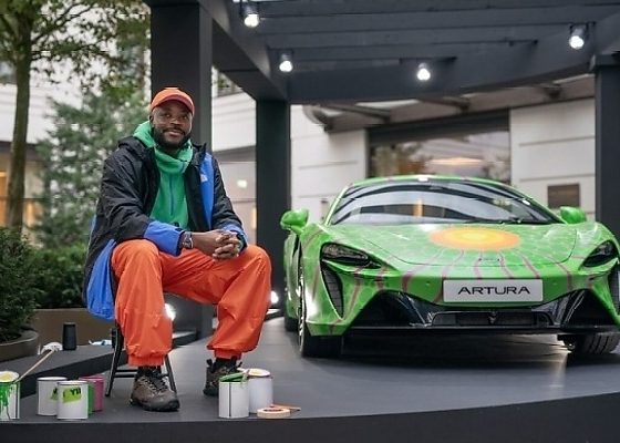 British-Nigerian Artist, Yinka Ilori, Hand-Paints McLaren, Supercar's Bonnet Will Be Sold For Charity - autojosh