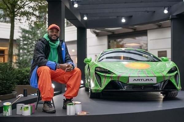 British-Nigerian Artist, Yinka Ilori, Hand-Paints McLaren, Supercar's Bonnet Will Be Sold For Charity - autojosh