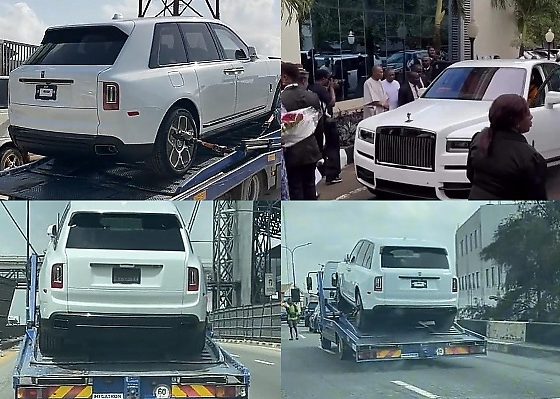 Watch The Delivery Of N1.5 Billion Rolls-Royce Cullinan Black Badge Gift To Bishop David Oyedepo - autojosh