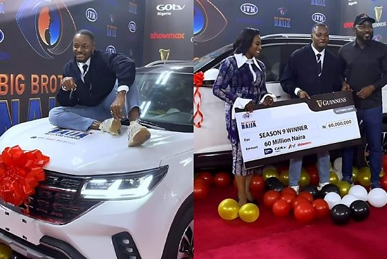 Photo News : Big Brother Naija Season 9 Winner, Kellyrae, Receives Innoson G5T SUV, ₦60M Cash Cheque - autojosh