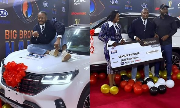 Photo News : Big Brother Naija Season 9 Winner, Kellyrae, Receives Innoson G5T SUV, ₦60M Cash Cheque - autojosh