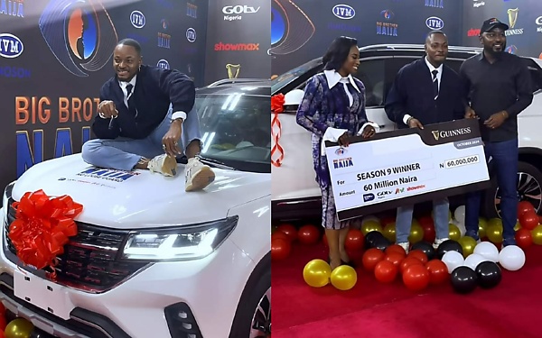 Photo News : Big Brother Naija Season 9 Winner, Kellyrae, Receives Innoson G5T SUV, ₦60M Cash Cheque - autojosh