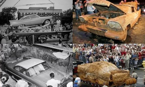 Rusty : How A 1957 Plymouth Buried Underground For 50yrs Looked Like When It Was Exhumed In 2007 - autojosh